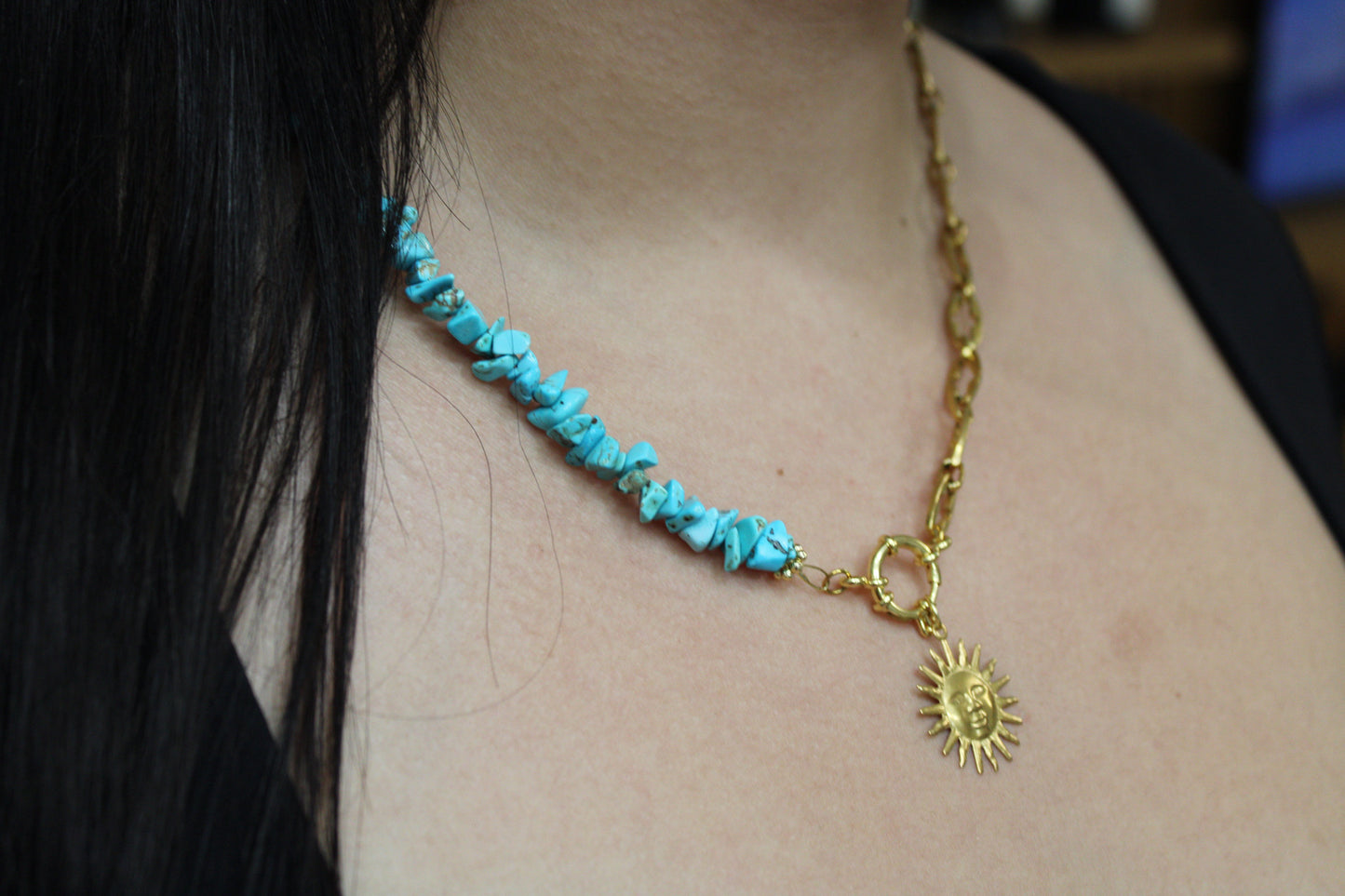 Turquoise Sun Necklace