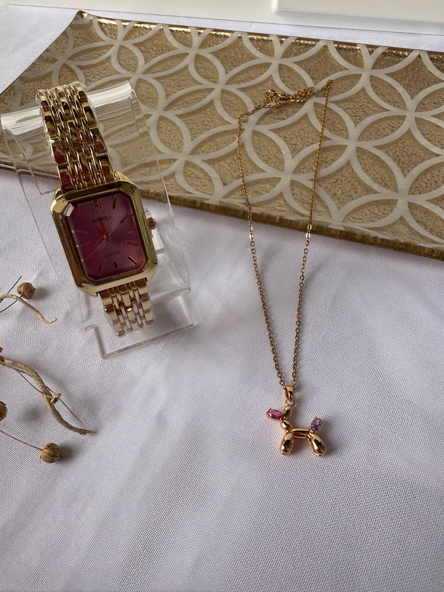 Pink Dog Necklace