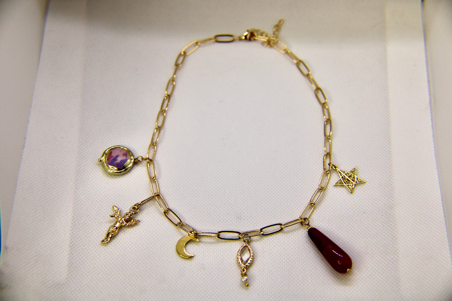 Pink Charm Necklace