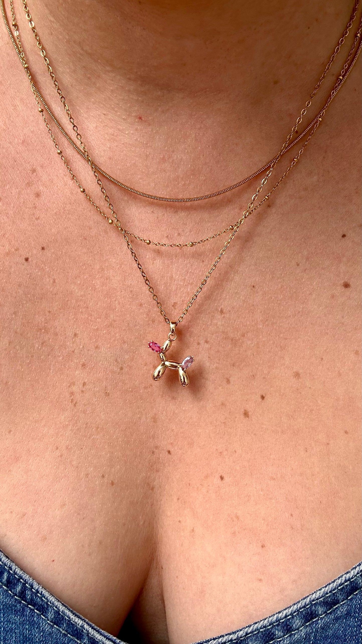 Pink Dog Necklace