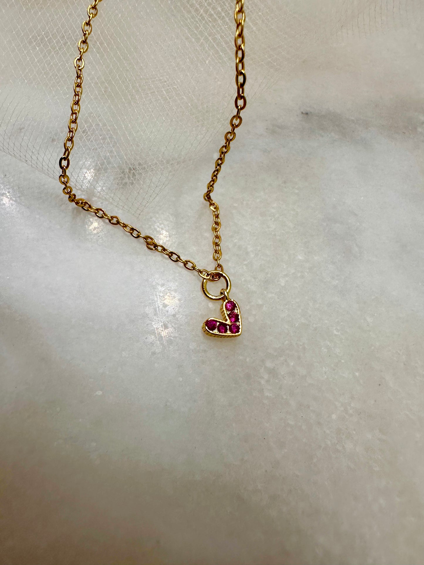 Pink Heart Necklace