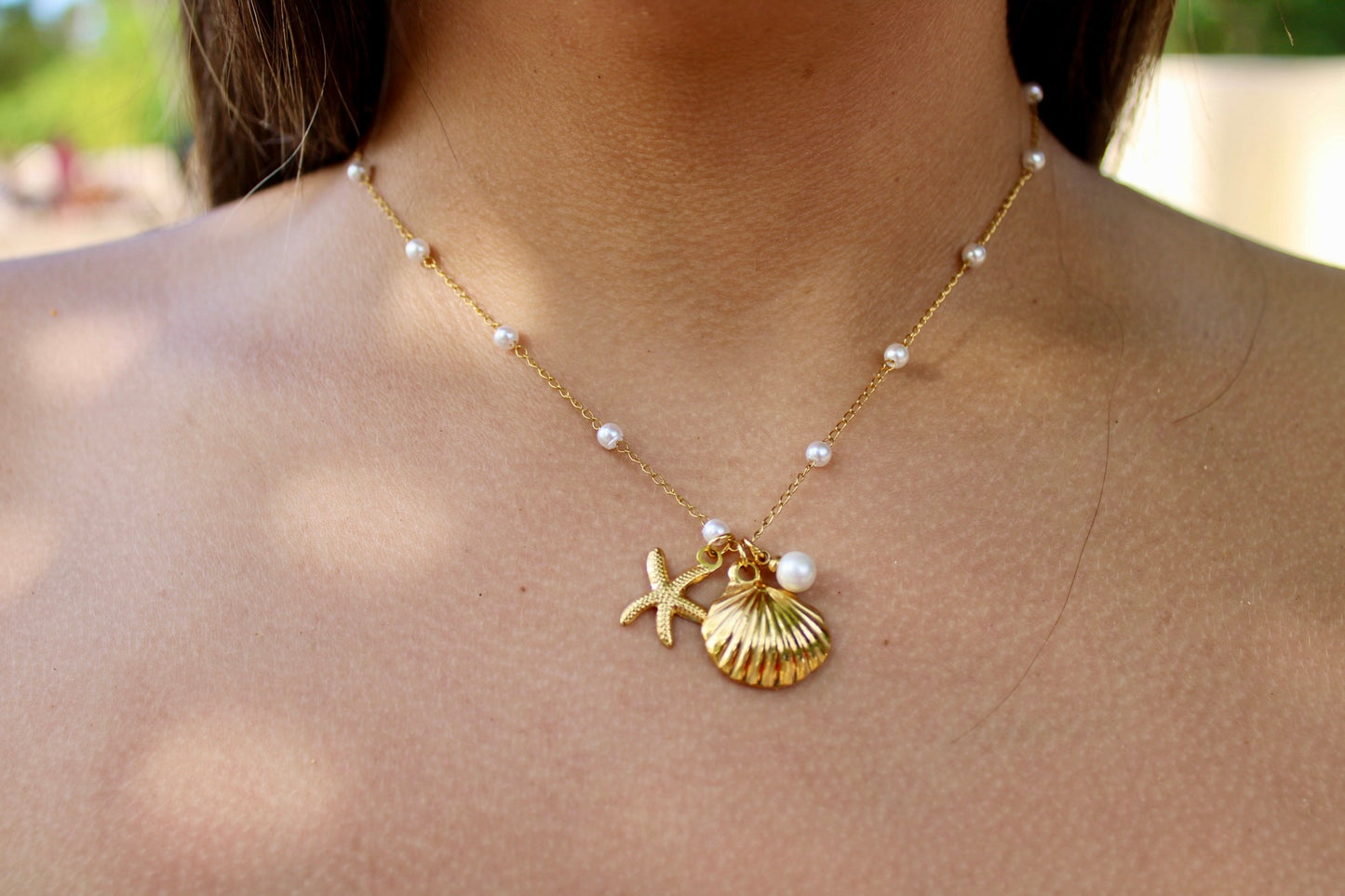 Clam Pearl Necklace