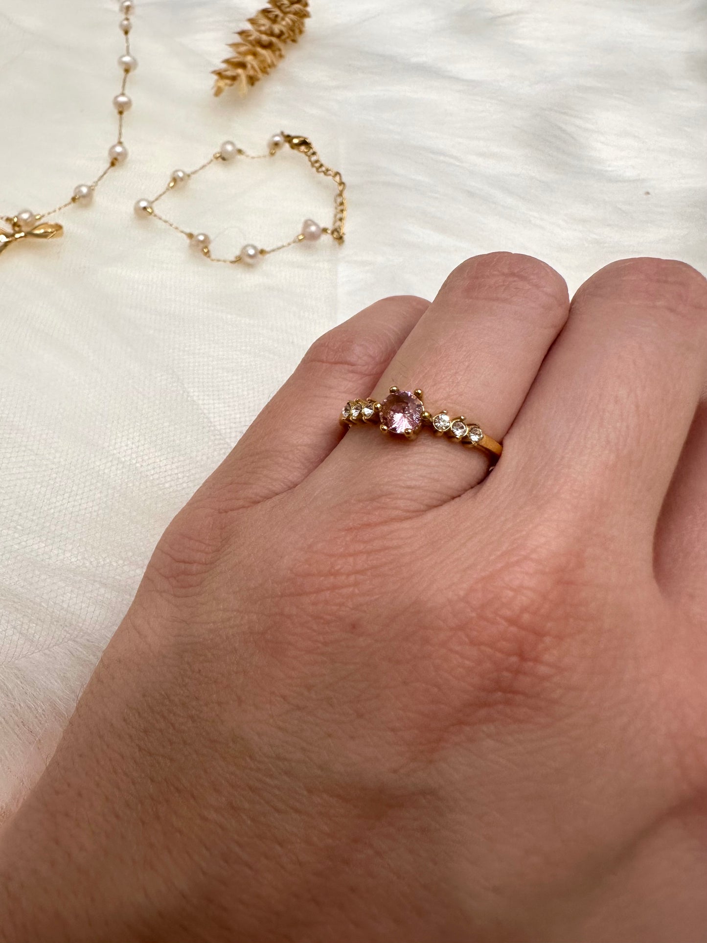 Pink Dimond Ring
