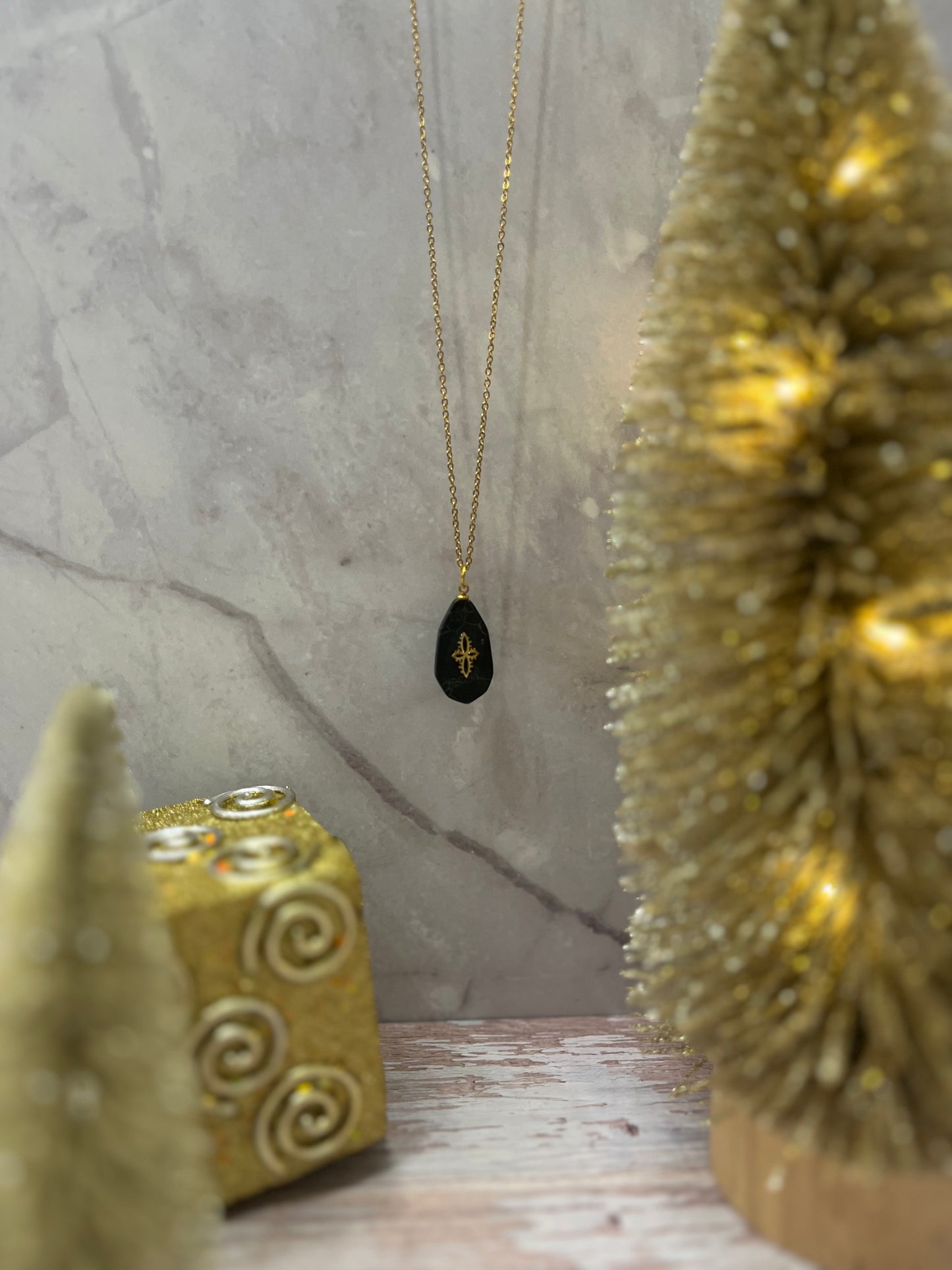 Black Stone Necklace