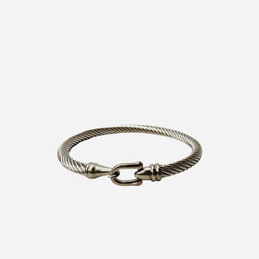 Silver lock Bangle
