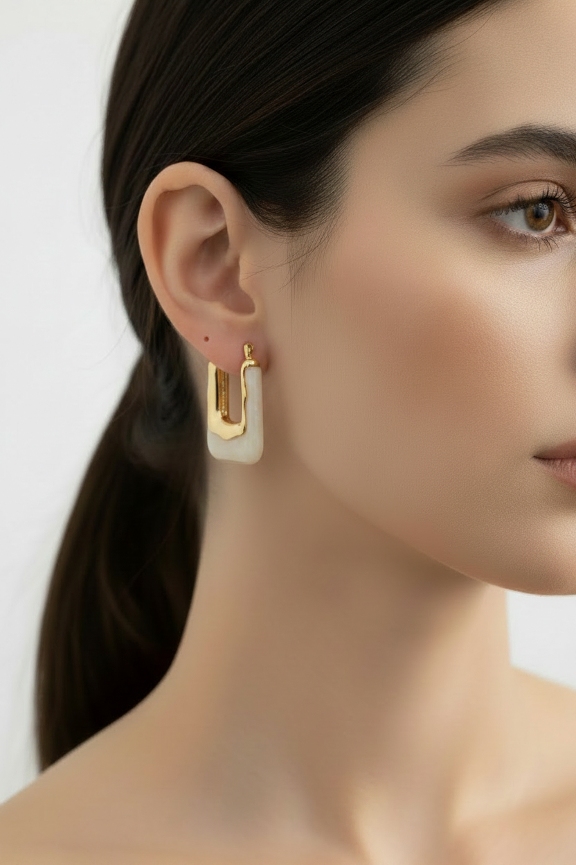 Beige Resin Hoops
