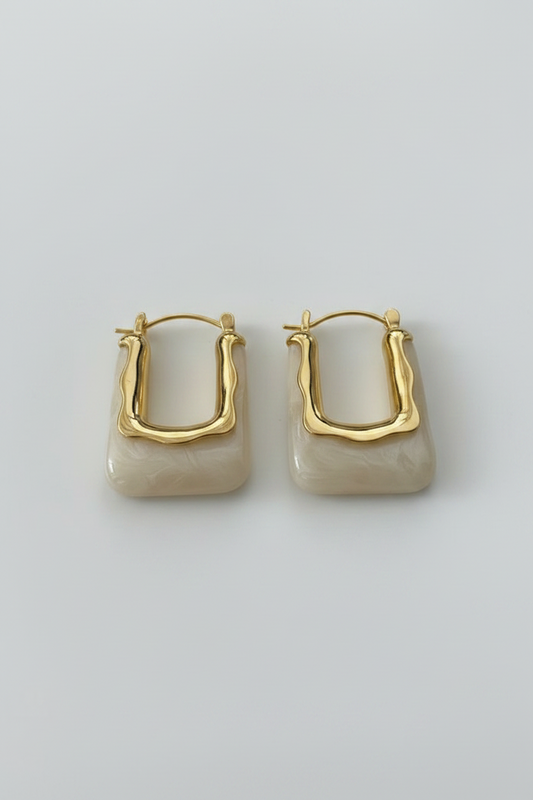 Beige Resin Hoops