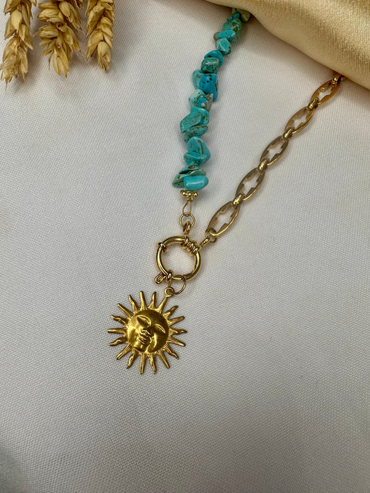 Turquoise Sun Necklace