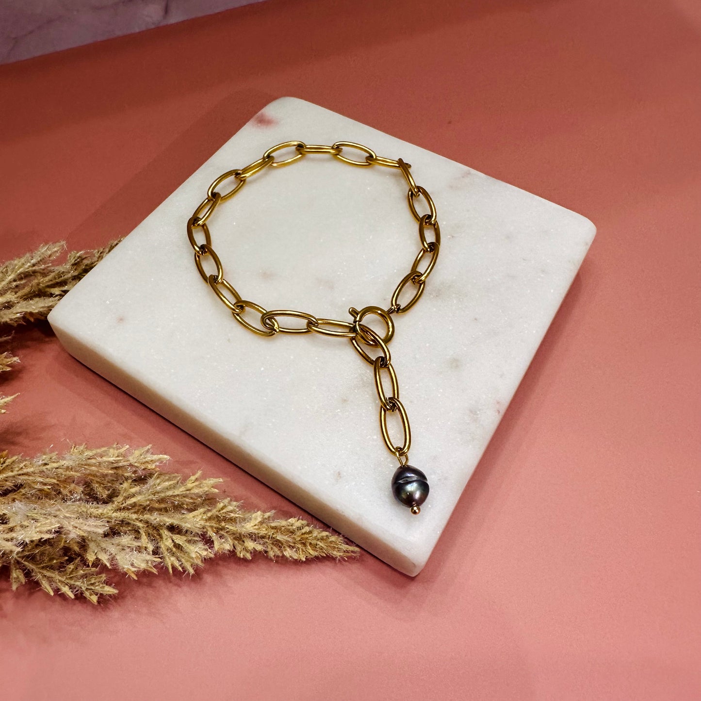 Gray Pearl Bracelet