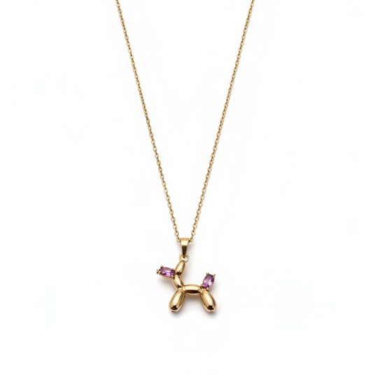 Pink Dog Necklace