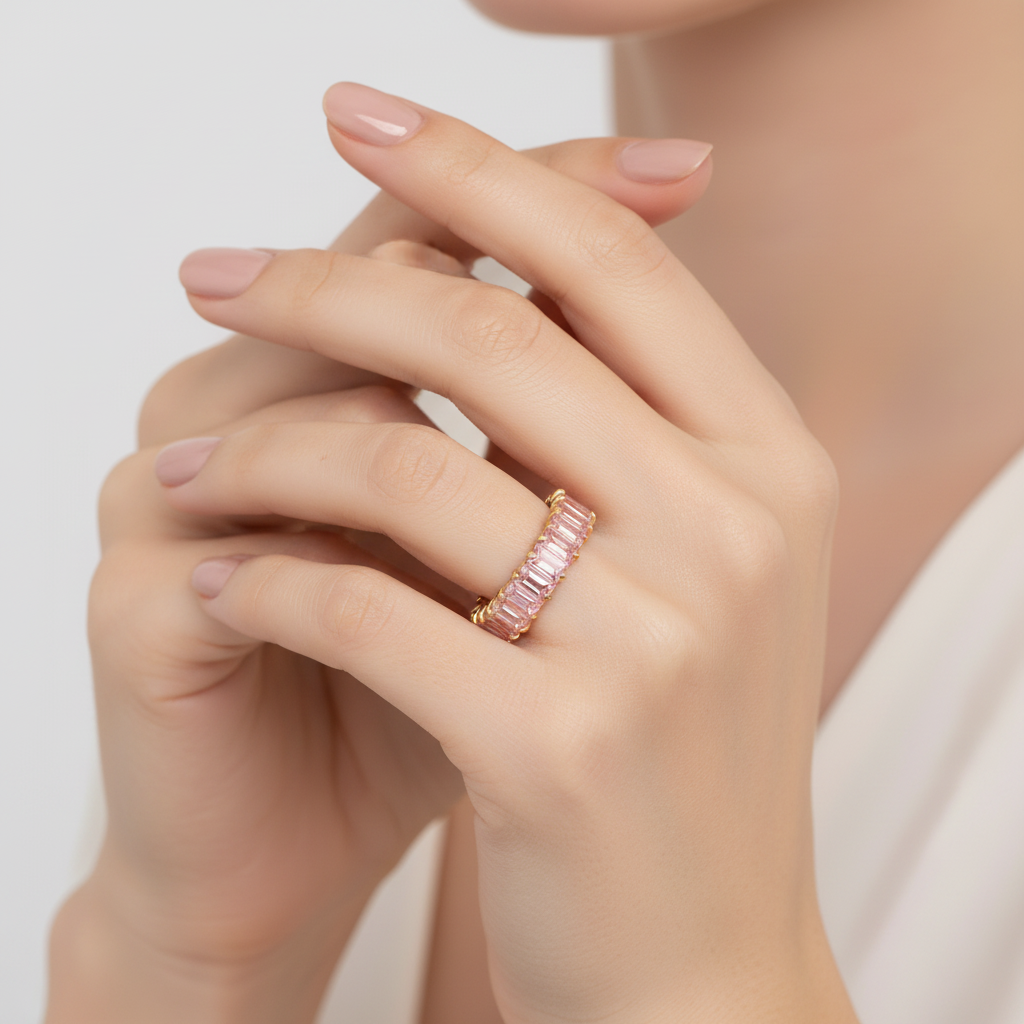 Crystal Rose Ring - sortija elegante