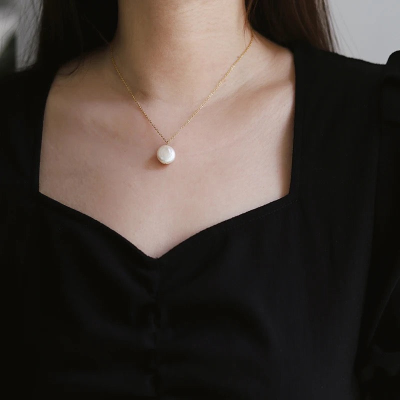 Coin Pearl Necklace