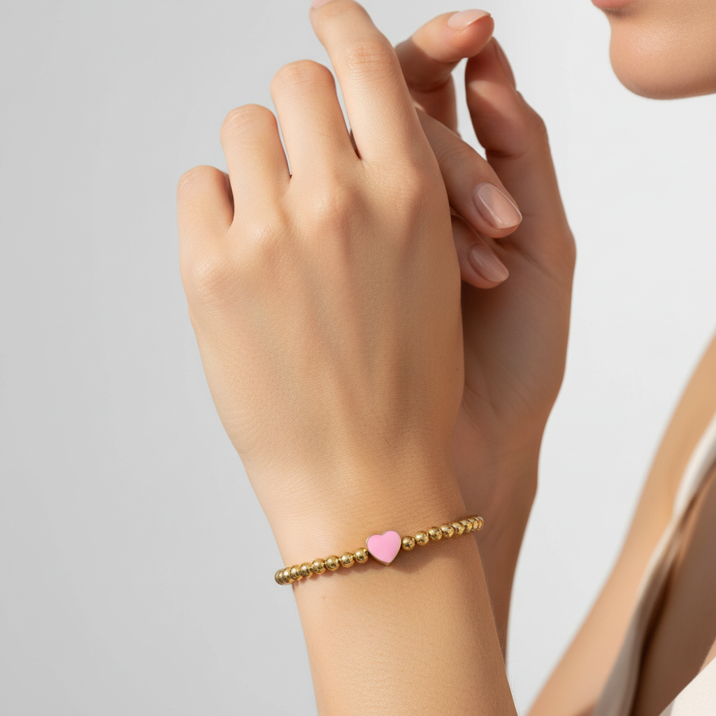 Heart Pink Bracelet