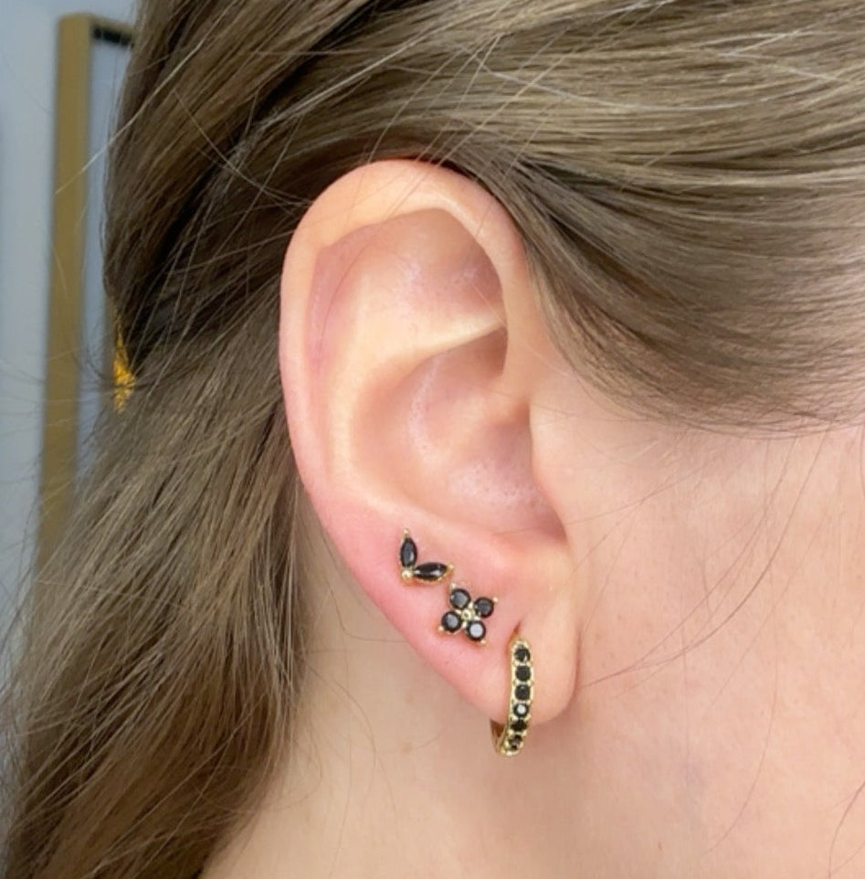 Golden trio earrings