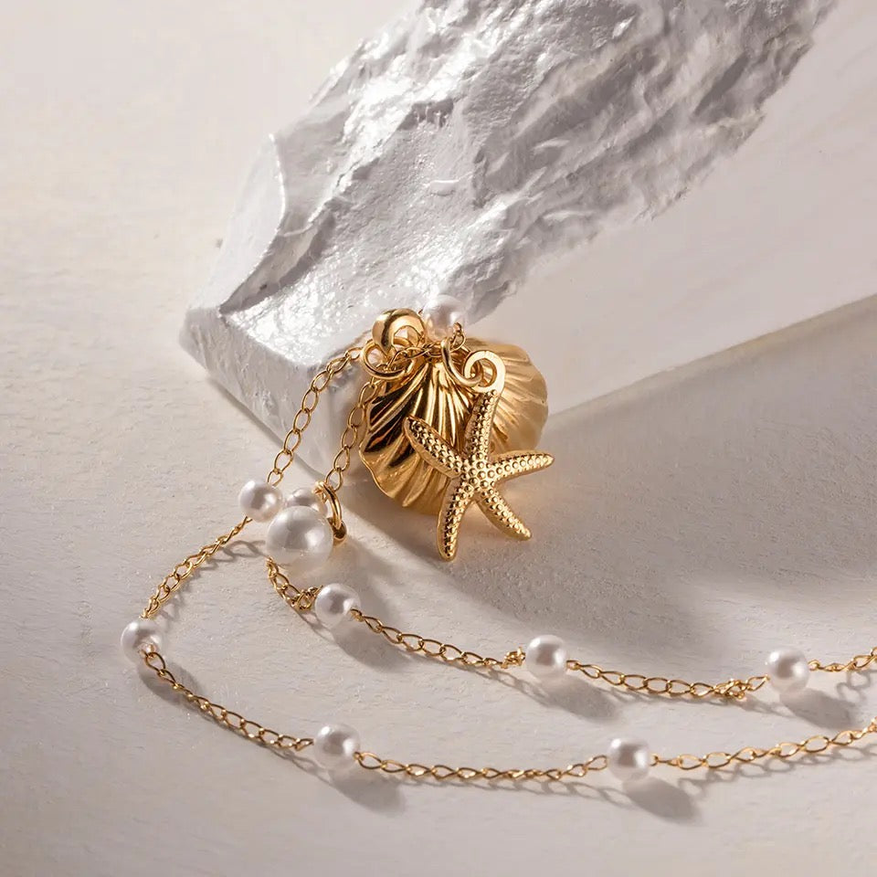 Clam Pearl Necklace