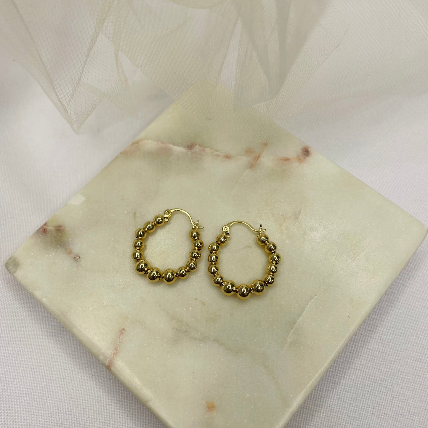 Gold balls Hoops